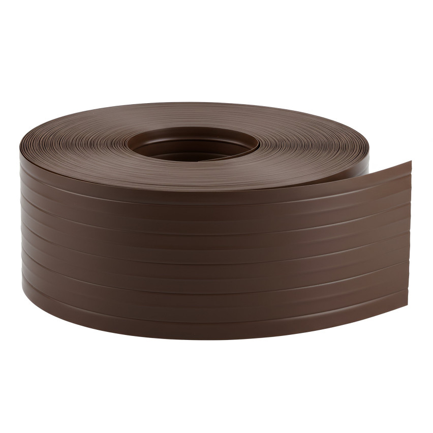 PVC ograjni trak 10 cm, ozka letev za premium panelne ograje, 900 g/m2, rjava RAL 8017