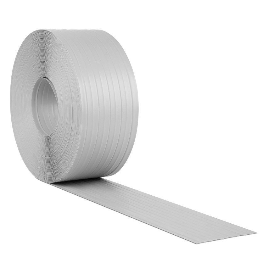 Fita de vedação em PVC 10 cm, ripa estreita para vedações de painel premium, 900 g/m2, cinzento RAL 7040