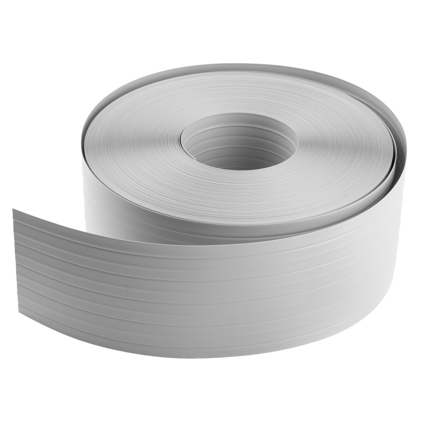 Fita de vedação em PVC 10 cm, ripa estreita para vedações de painel premium, 900 g/m2, cinzento RAL 7040