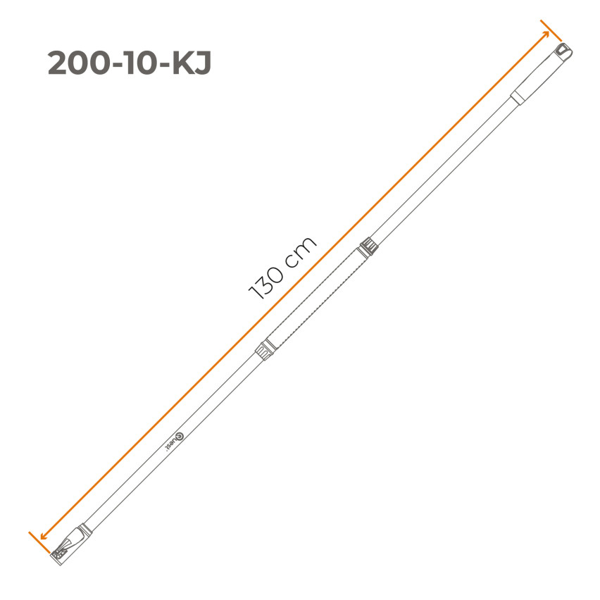 Ancinho em leque, ancinho metálico, cabo telescópico, apanhador de frutas, escova para pavimento – Sistema de jardim QUEST