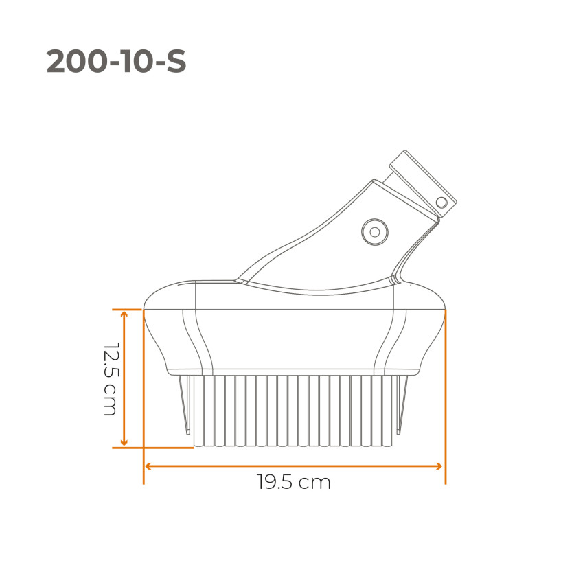 Ancinho em leque, ancinho metálico, cabo telescópico, apanhador de frutas, escova para pavimento – Sistema de jardim QUEST