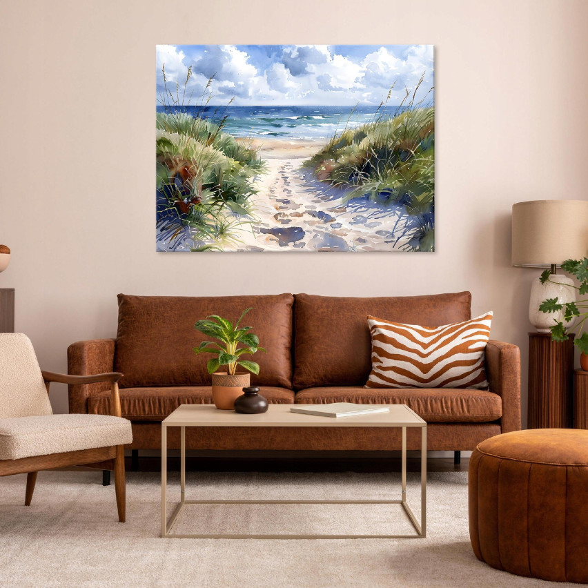 морски плаж, нарисуван на платно стена хол спалня спалня хол 40x30