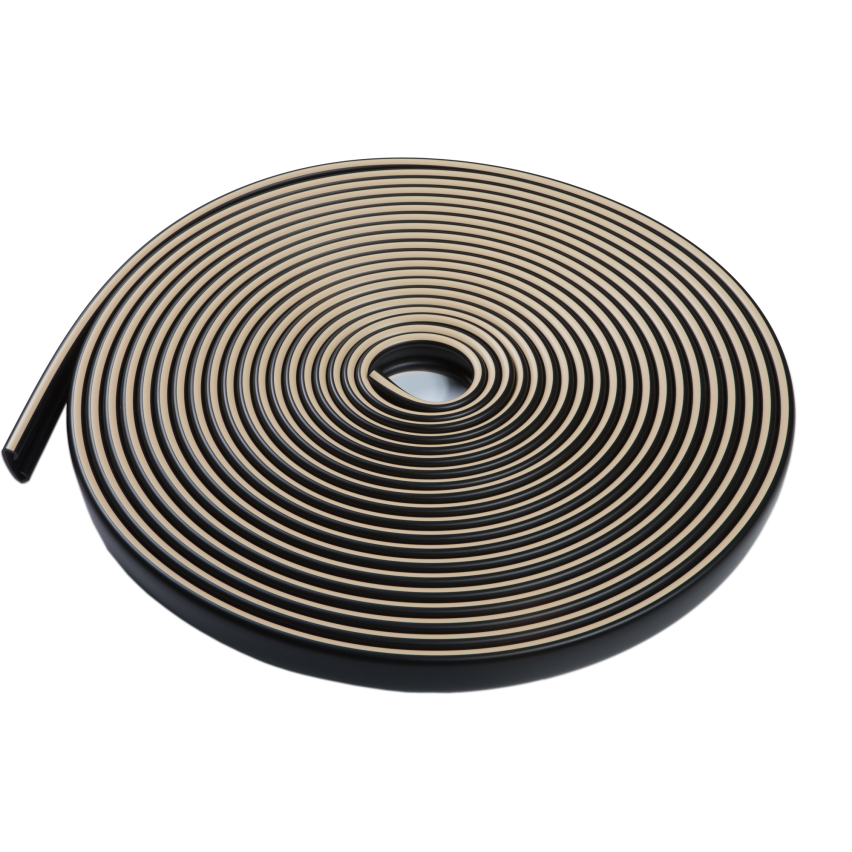 Ledstångsprofil PVC 40x8 mm, 1 m, zwart, trapleuningstrip, handrailprofiel, LUX