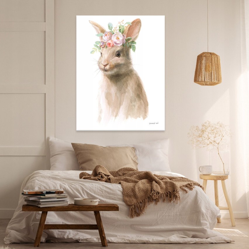 Quadro per la STANZA DEL BAMBINO Animali Coniglio 120x80