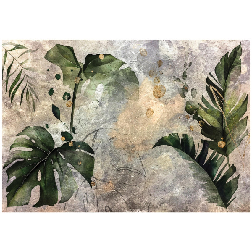 MONSTER LEAVES BETON NATURE PHOTOTOPAPET FOR THE SITTING ROOM LIVING ROOM Wallpaper 300x210