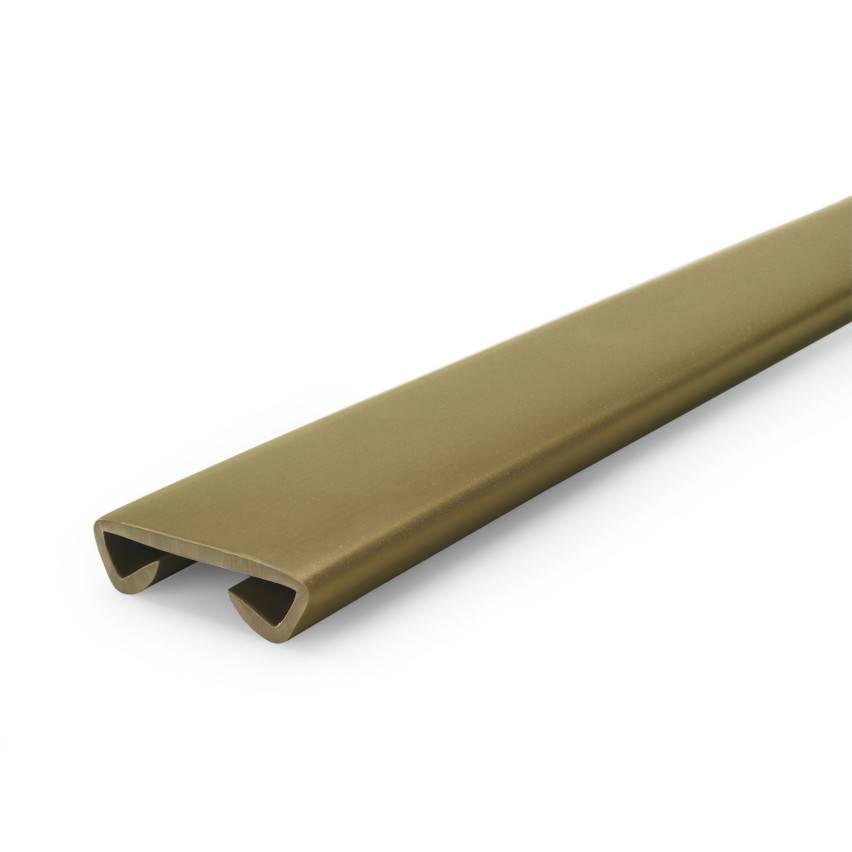 PVC-gelænderliste STANDARD 40x8mm messing