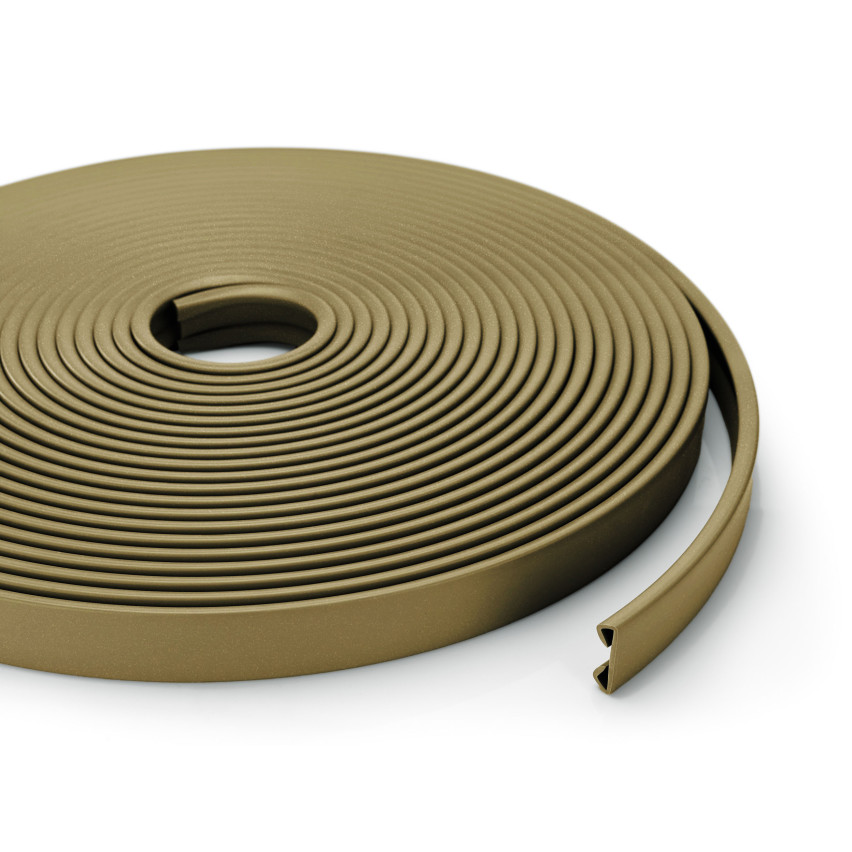 PVC-gelænderliste STANDARD 40x8mm messing