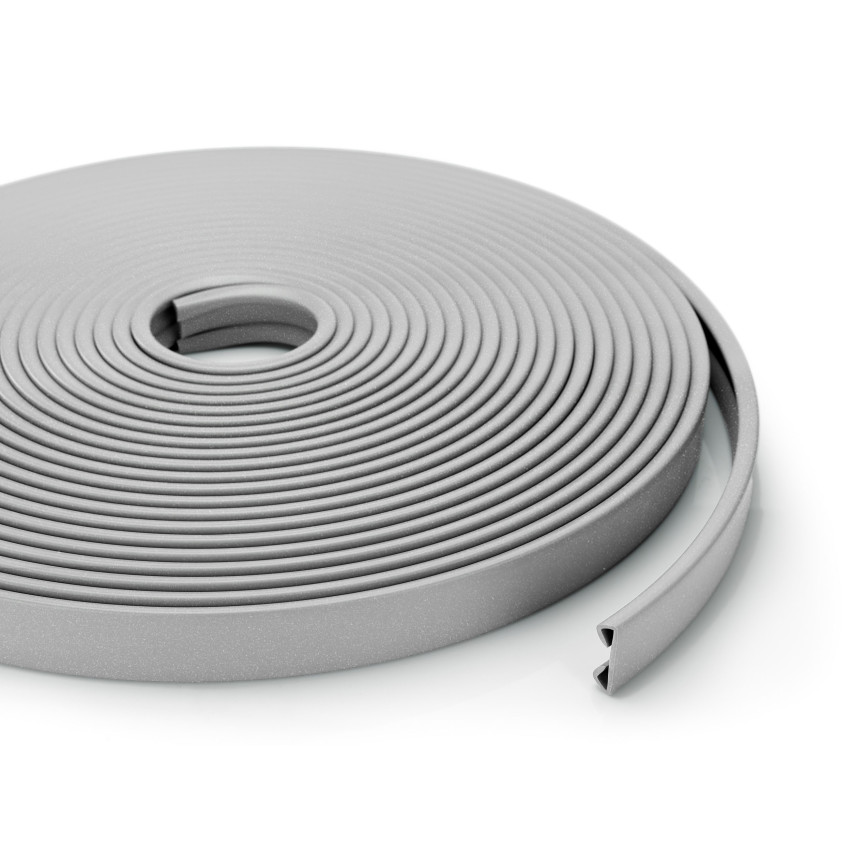 PVC zábradelní lišta STANDARD 40x8mm stříbrná