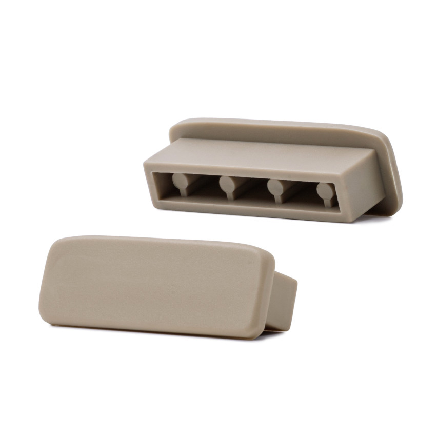 Acabado para poste de barandilla de PVC, remate final para perfil de barandilla STANDARD, 40x8, beige