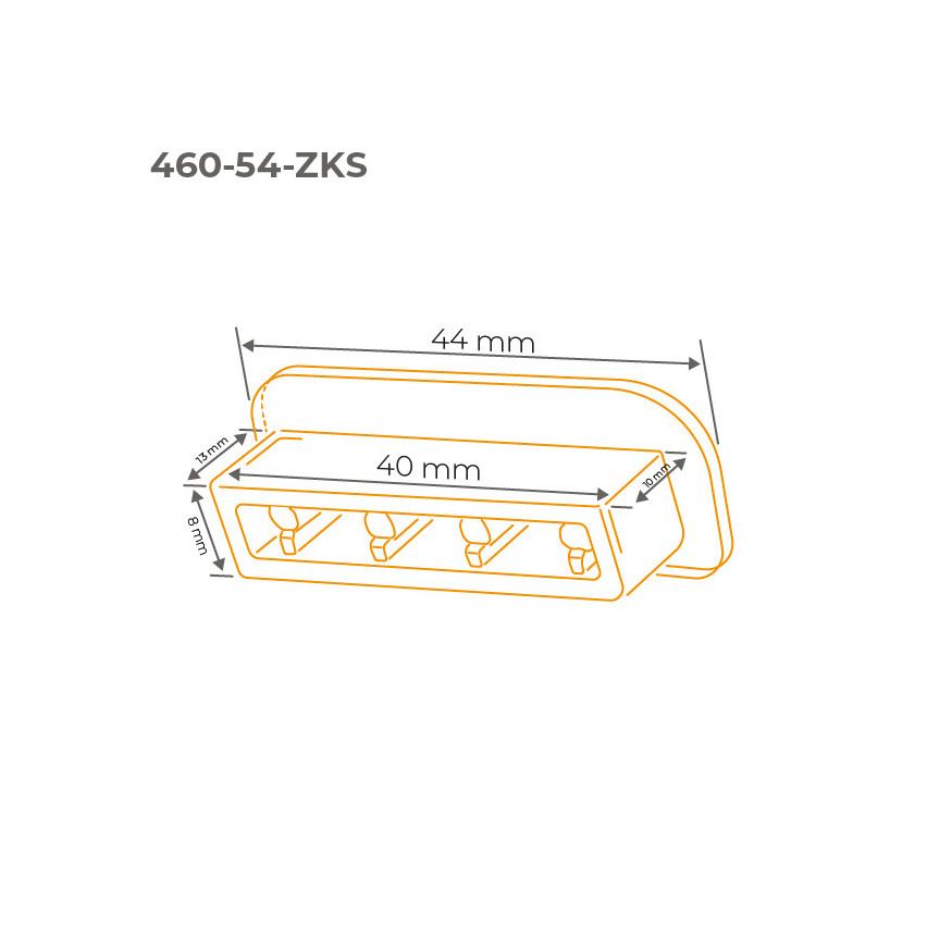 Povrchová úprava pre stĺpik zábradlia z PVC, koncovka pre profil zábradlia STANDARD, 40x8, sivá