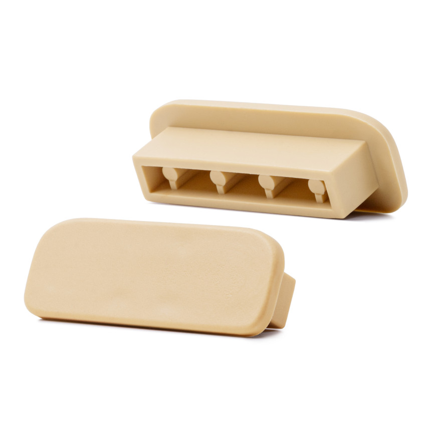 Povrchová úprava pre PVC profil zábradlia, koncovka pre profil zábradlia PREMIUM, 40x8, krémová