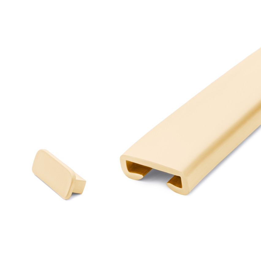 Povrchová úprava pre PVC profil zábradlia, koncovka pre profil zábradlia PREMIUM, 40x8, krémová