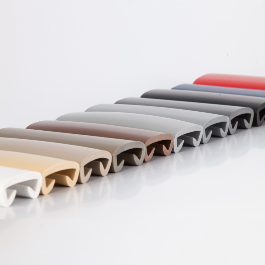 Turėklų profilis, juosta turėklų PVC, LUX PVC turėklai 40x8 mm, turėklai, turėklų apdaila, Raudona, 1 m