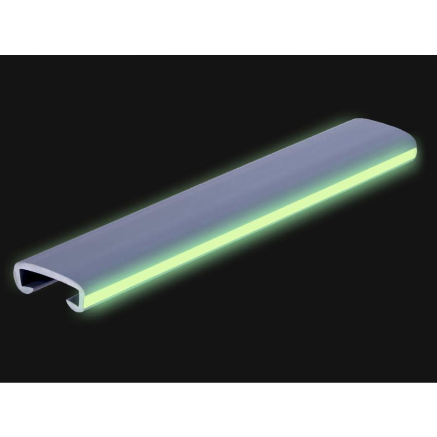 PVC zábradlie, zábradlie na schody, zábradlie na schody, FOTO, 40x8mm, sivé, 1m