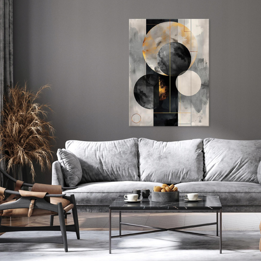 ART DECO GOLD ABSTRACT MIRACLE SU PIASTRELLE DA PARETE PER SOGGIORNI 100x70