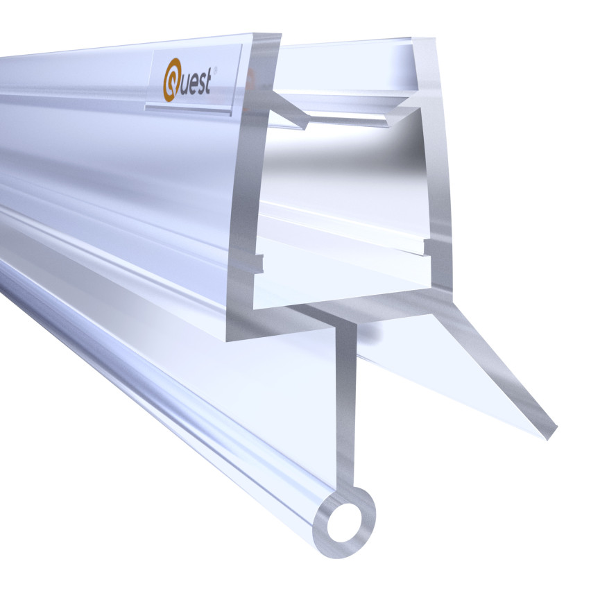 Σφραγίδα κάτω μέρους ντους 100 cm διαφανής, στρογγυλή, με στρογγυλεμένο τούνελ, 2 τεμάχια