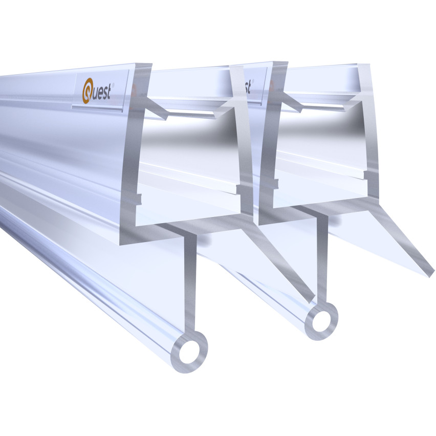 Σφραγίδα κάτω μέρους ντους 100 cm διαφανής, στρογγυλή, με στρογγυλεμένο τούνελ, 2 τεμάχια