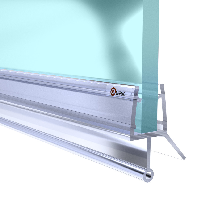 Σφραγίδα κάτω μέρους ντους 100 cm διαφανής, στρογγυλή, με στρογγυλεμένο τούνελ, 2 τεμάχια