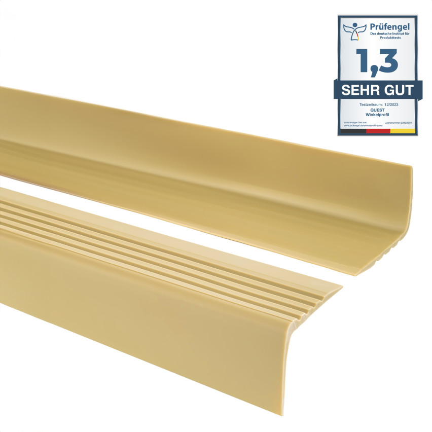 Protiskluzový schodišťový profil 50x42mm 150cm krémový