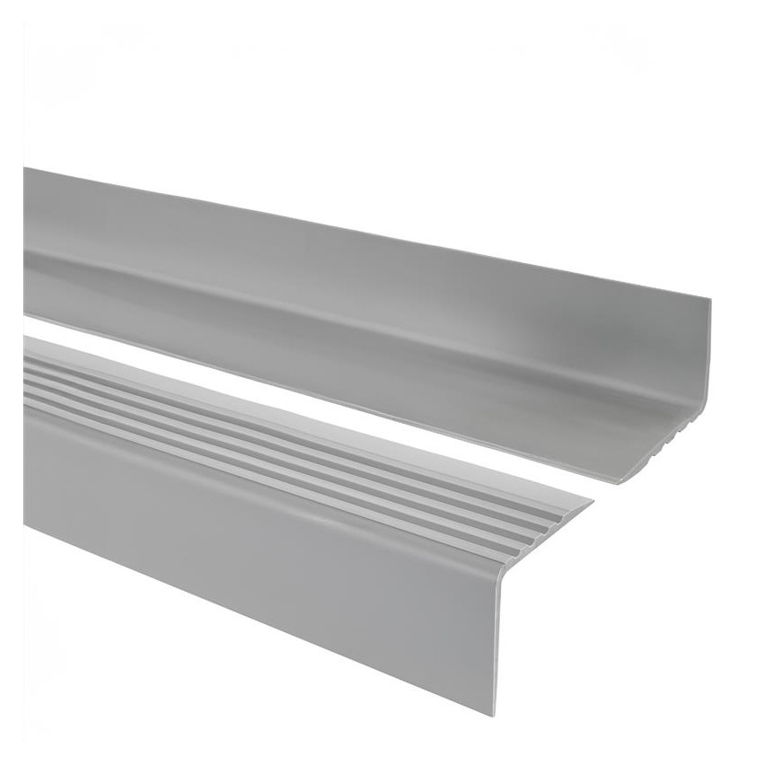 Non-slip stair nosing 50x42mm 150cm, grey
