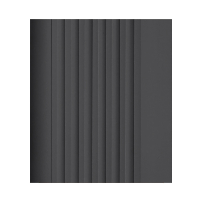 Perfil antideslizante para escaleras PVC, 52x40 mm perfil peldaño escalera RGPT, negro, 150 cm