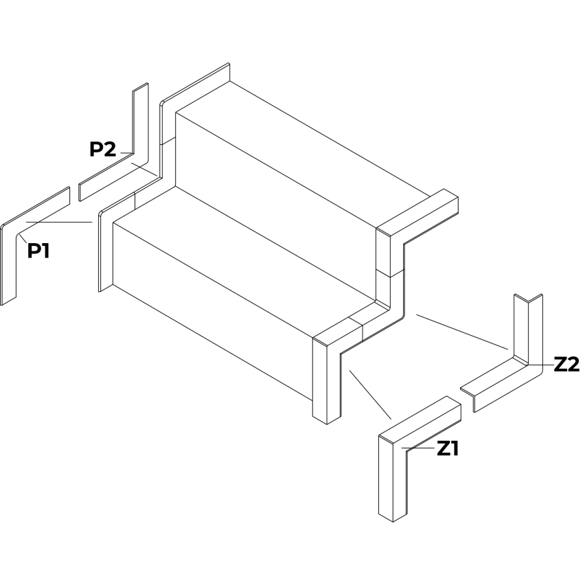 Exterior wall element P1, brown