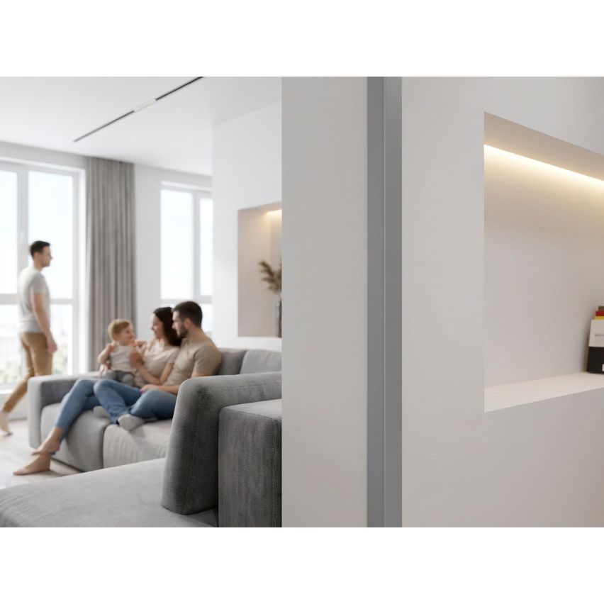 Perfil angular de PVC rigido autoadhesivo, ángulo rígido, perfil decorativo en forma de L, protección de bordes KTK, negro