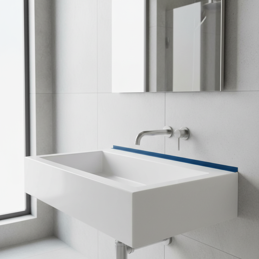 Ângulo duro de PVC colado na parte externa perfil decorativo em L, canto com cola, KTZ, azul