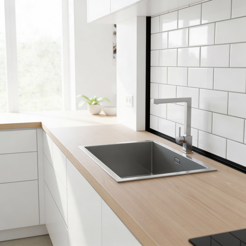 Profilo angolare decorativo in PVC tipo L per protezione e rifinitura bordi KT, nero