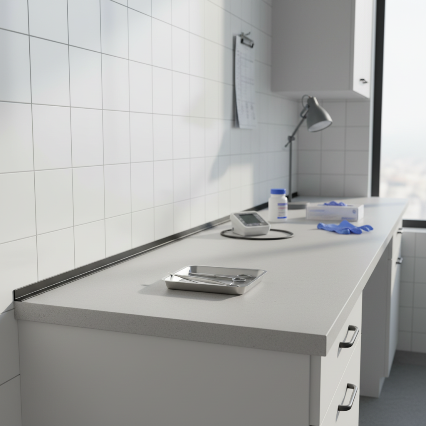 Profilo angolare decorativo in PVC tipo L per protezione e rifinitura bordi KT, nero