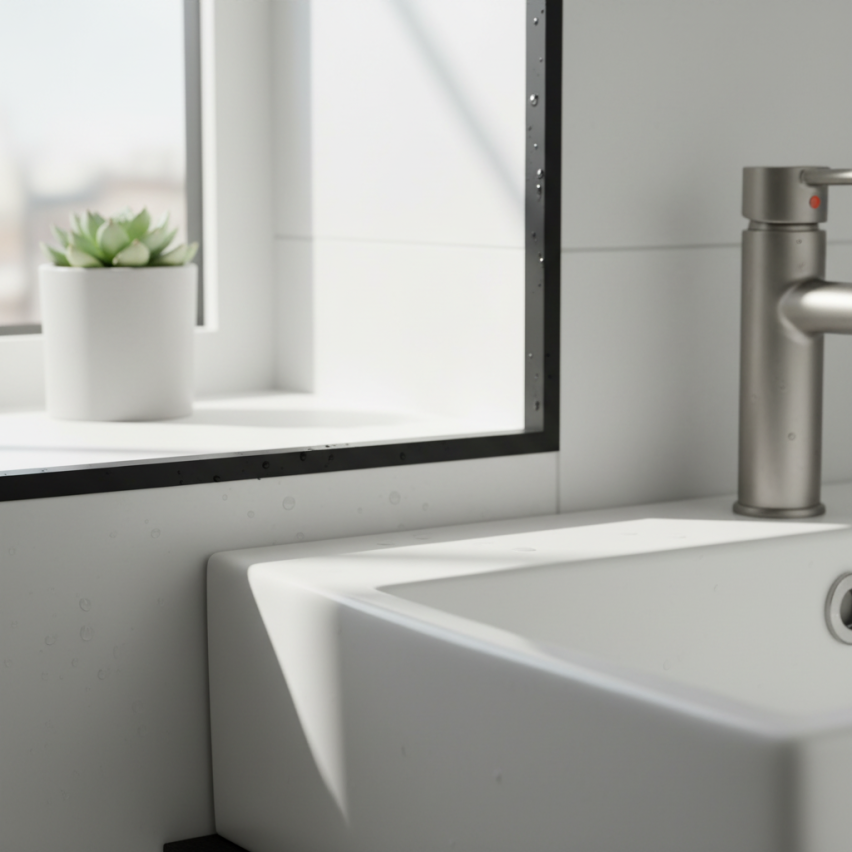 Profilo angolare decorativo in PVC tipo L per protezione e rifinitura bordi KT, nero