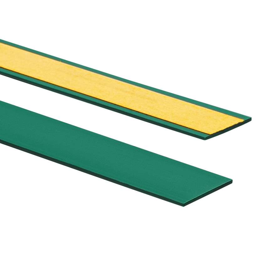 Пруток ПВХ жорсткий з клеєм, зелений, 10м