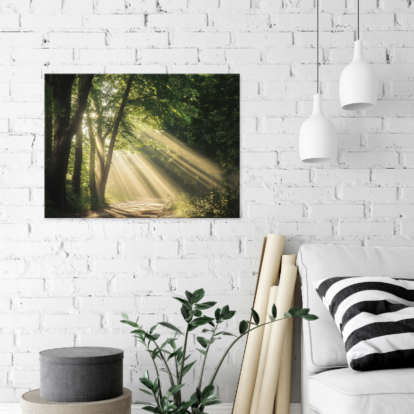 pannello murale pittura foresta natura alberi camera da letto soggiorno cucina 120x80