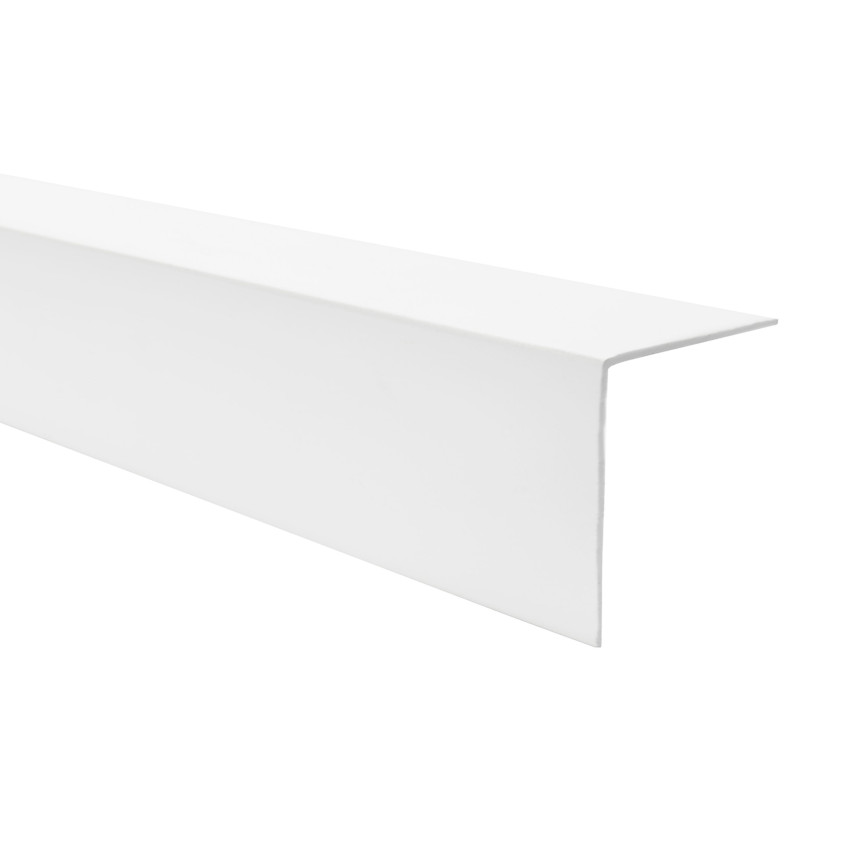Profilo angolare decorativo in PVC tipo L bianco, per protezione e rifinitura bordi KT