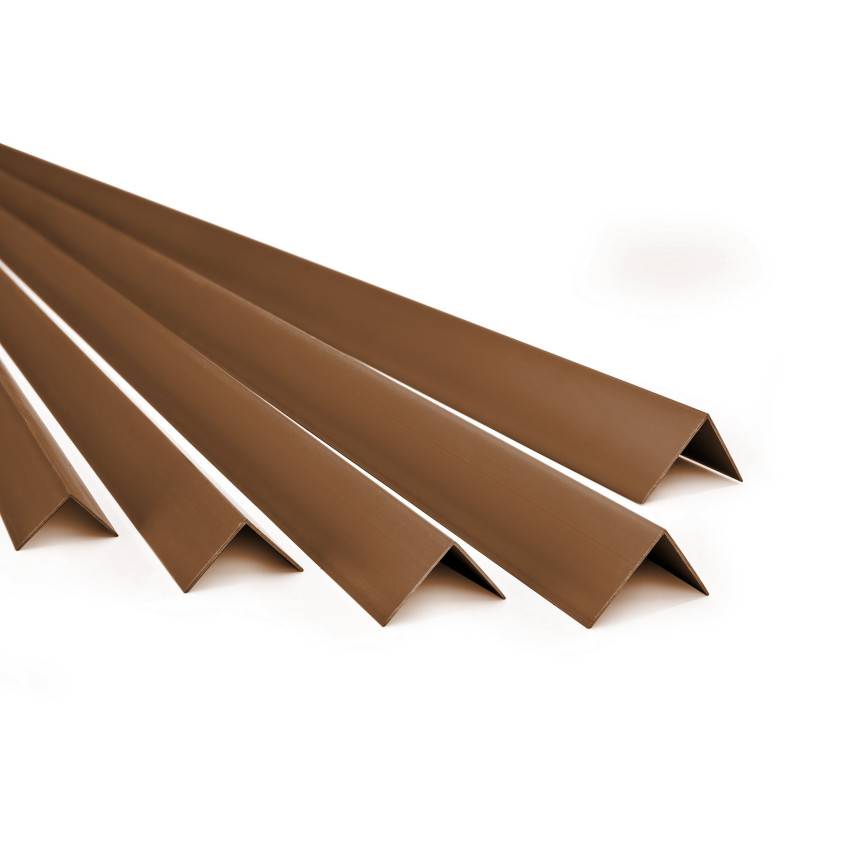 Cantoneira de PVC perfil em L, canto decorativo, KT, castanho