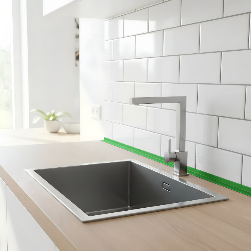 Cantoneira de PVC perfil em L, canto decorativo, KT, verde relva