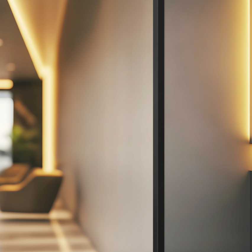 Profilo angolare decorativo in PVC tipo L per protezione e rifinitura bordi KT, nero