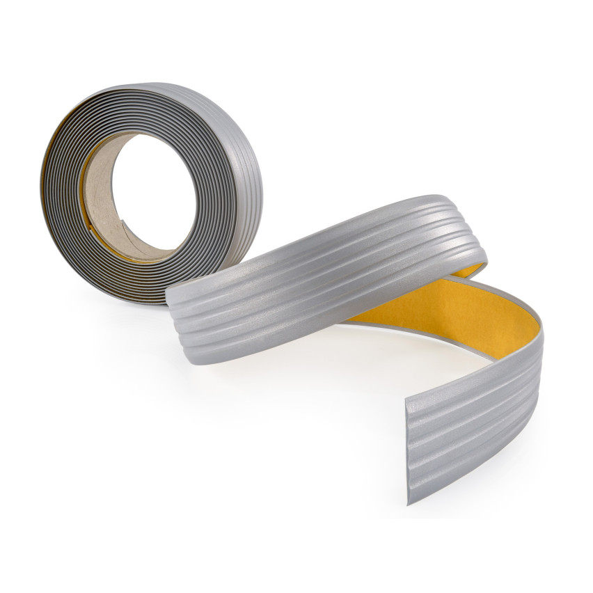 Protišmyková páska z PVC Samolepiace, protišmykové pásy na schody, protišmyková ochrana, 5 m, strieborná