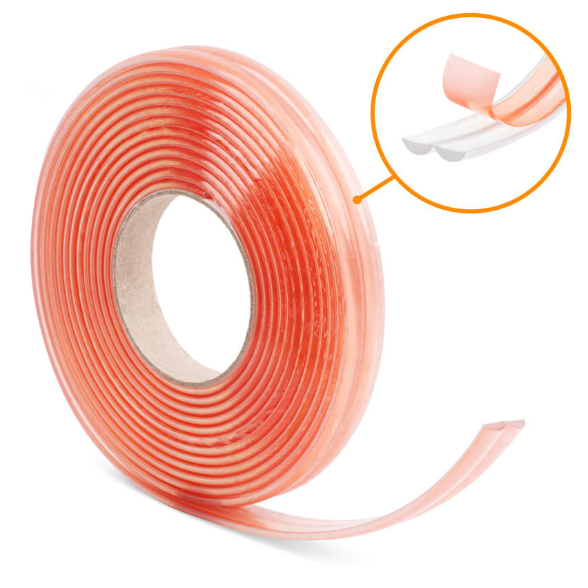 PVC tesnilni in zaščitni trakovi za robove, samolepilni, prozorni 10/10 5m