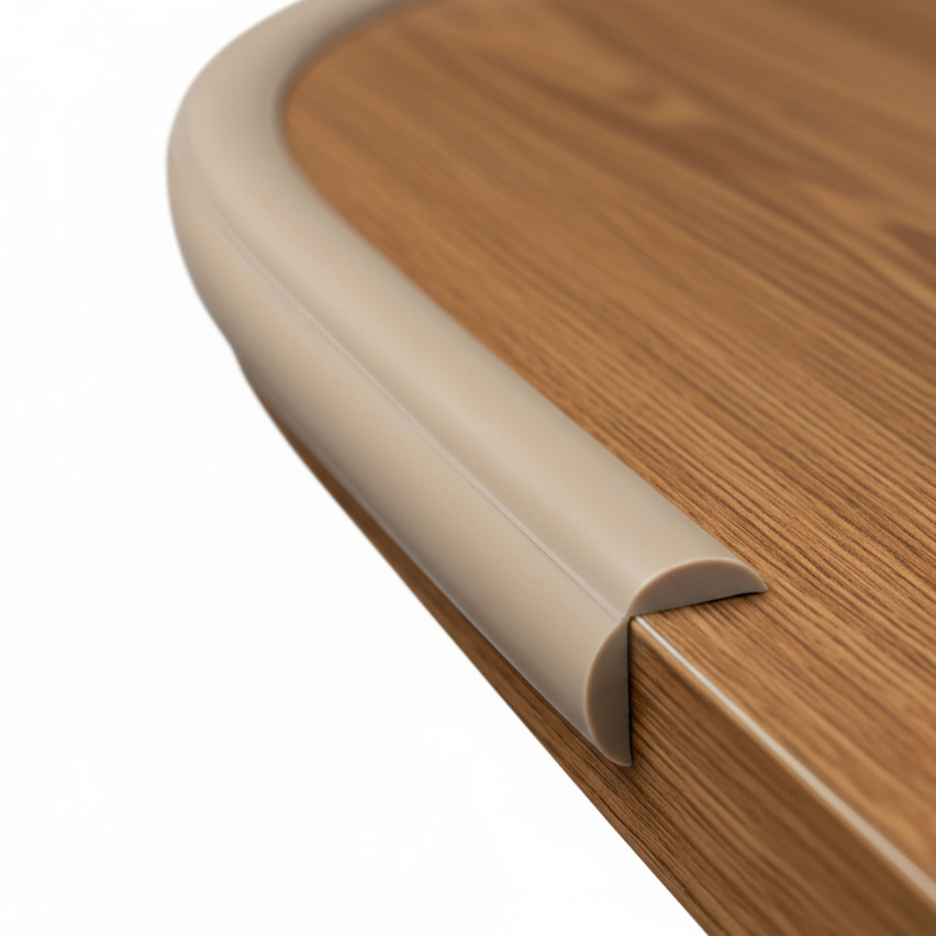 PVC ukončovacia a ochranná lišta na hrany, samolepiaca béžová 10/10 5m