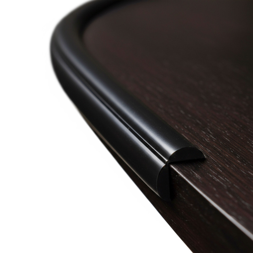 PVC ukončovacia a ochranná lišta na hrany, samolepiaca čierna 10/10 5m