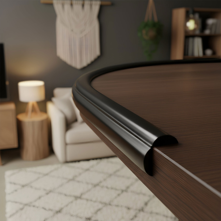 PVC ukončovacia a ochranná lišta na hrany, samolepiaca čierna 10/10 5m