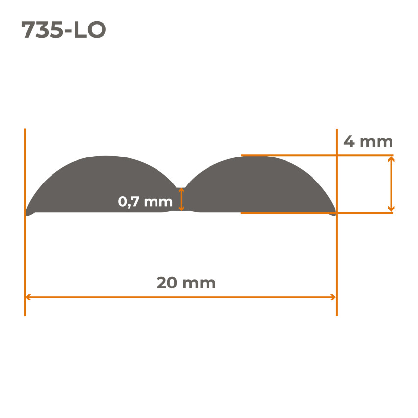 PVC ukončovacia a ochranná lišta na hrany, samolepiaca čierna 10/10 5m