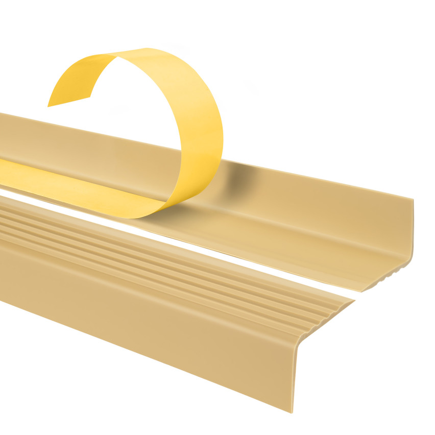 Anti-slip stair nosing, self-adhesive, 40x25mm, creme