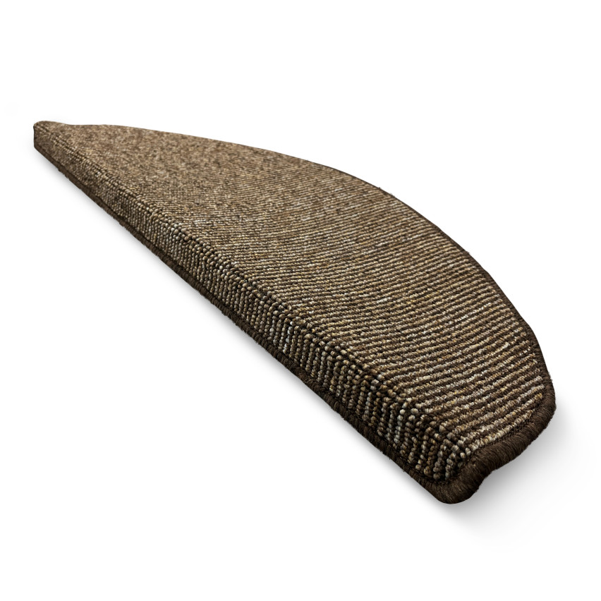 Zelfklevend trapkleed, antislip half-rond, 65x28 cm, trapmat, bruin