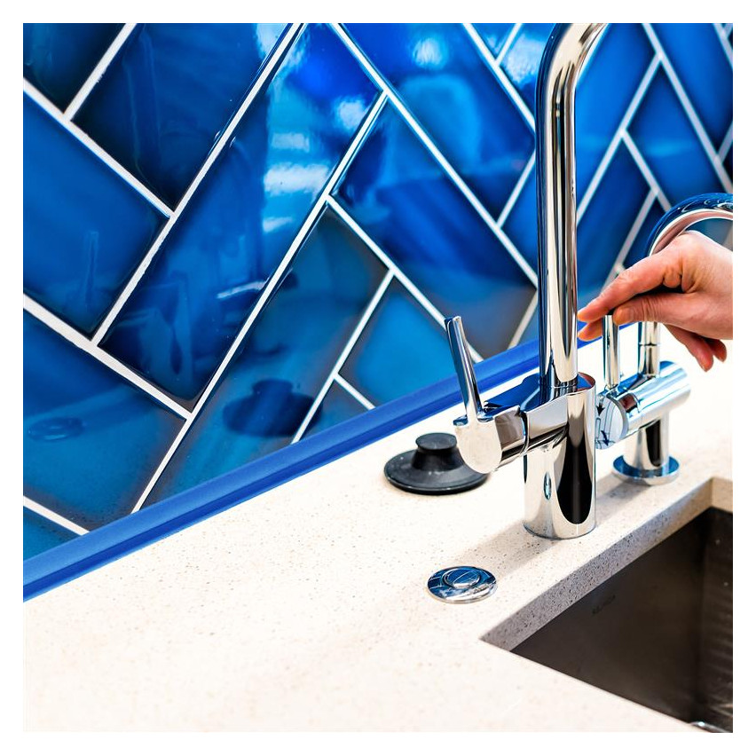 Αυτοκόλλητη λωρίδα τοποθέτησης και φινιρίσματος PVC σε αφρώδη ταινία 10/10, μπλε, 5 μ