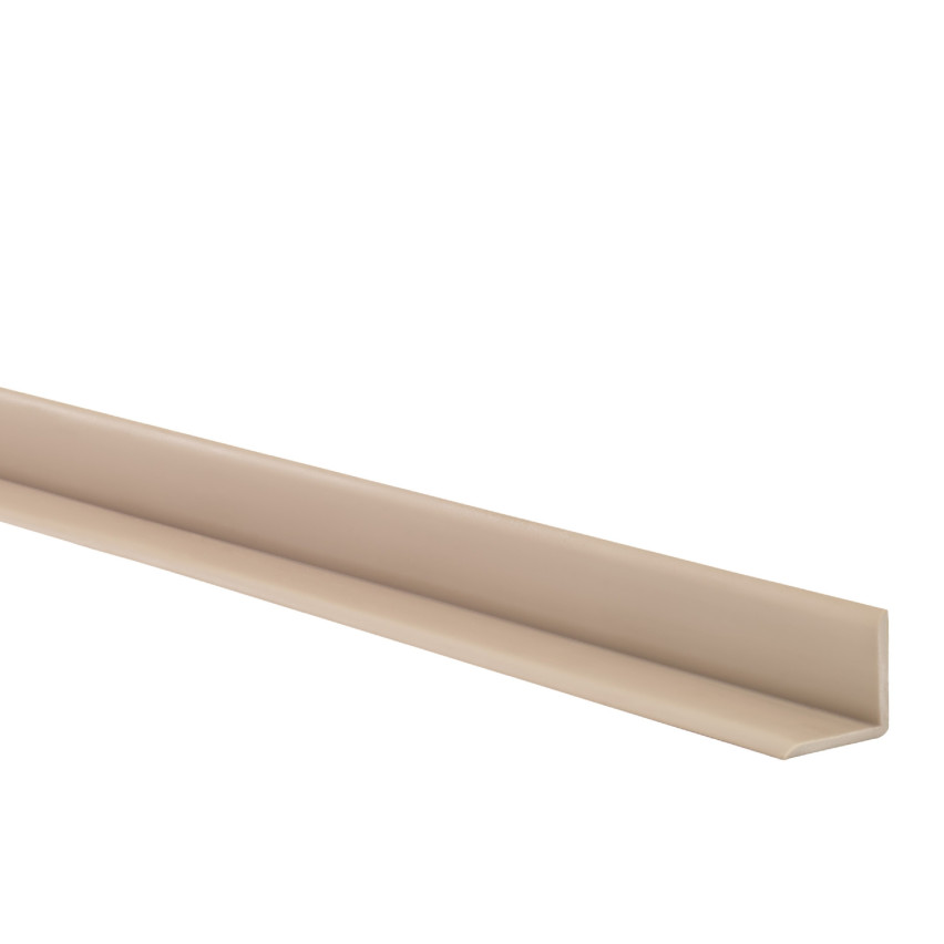 Zachte zelfklevende afwerkstrip PVC, 10x10 mm, 5 m, beige, afwerkingsstrip, montage- en afwerkstrip