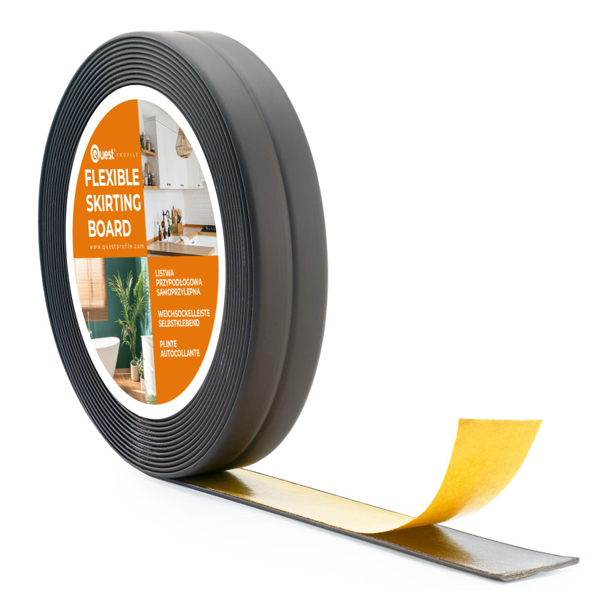 Samolepilna mehka letvica 10x10mm za kuhinjo in kopalnico PVC tesnilni trak za skupno tesnjenje grafitna 5m