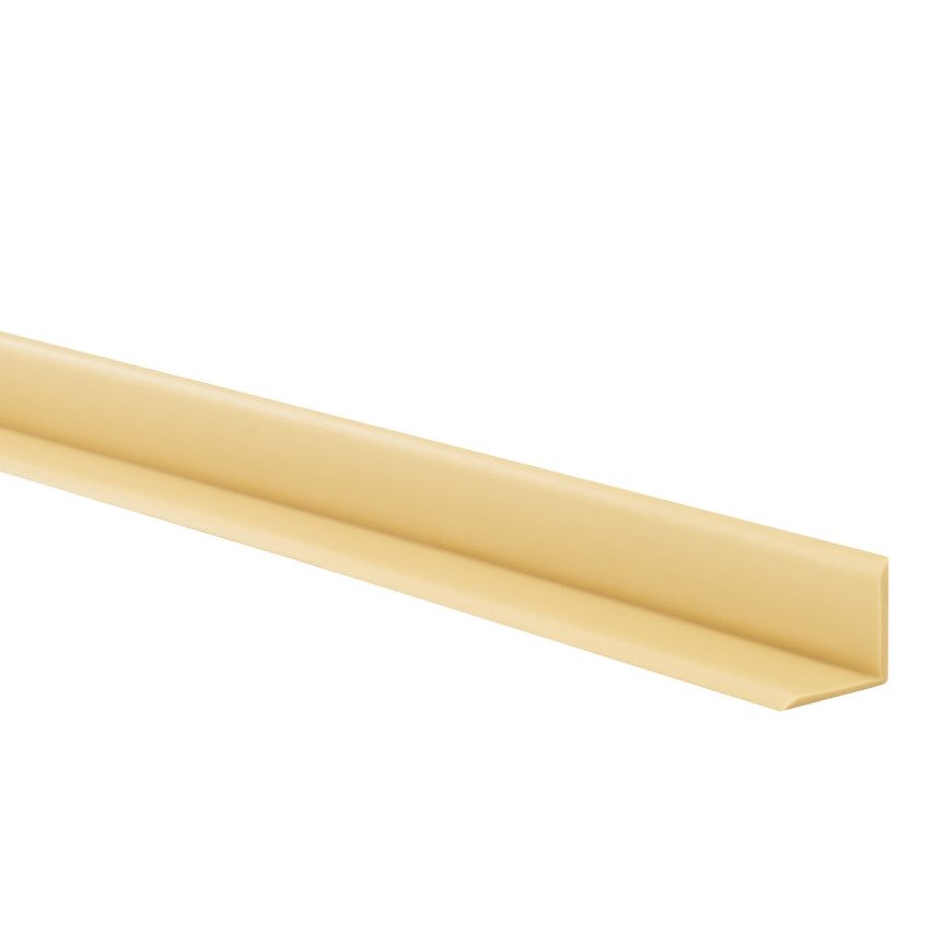 Zachte zelfklevende afwerkstrip PVC, 10x10 mm, 5 m, romig, afwerkingsstrip, montage- en afwerkstrip