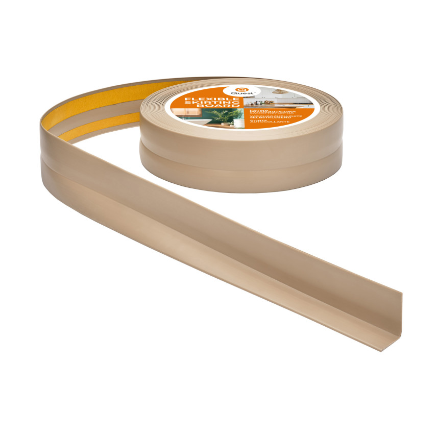 Flexible skirting board, self-adhesive, PVC 32x23mm, beige